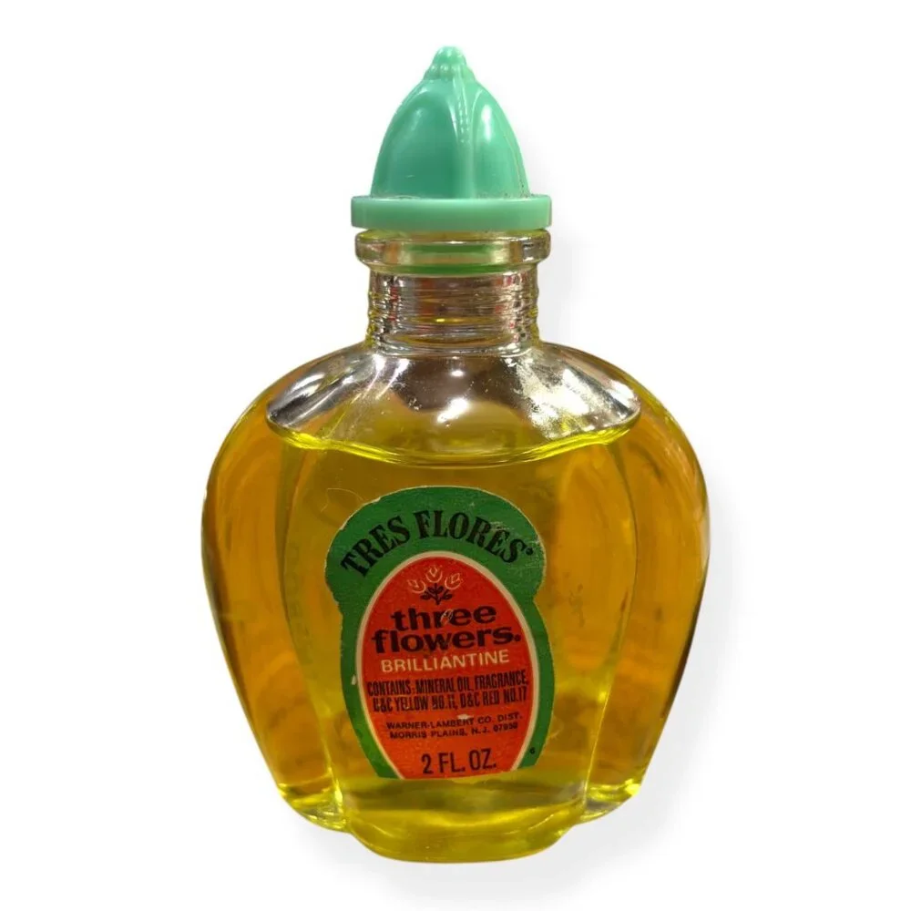 VTG 1930s‎ THREE FLOWERS Brilliantine ART DECO Bottle Richard Hudnut Decor Prop